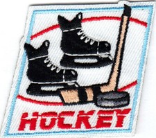 HOCKEY Iron On Patch Games Hockey Skates Sports 