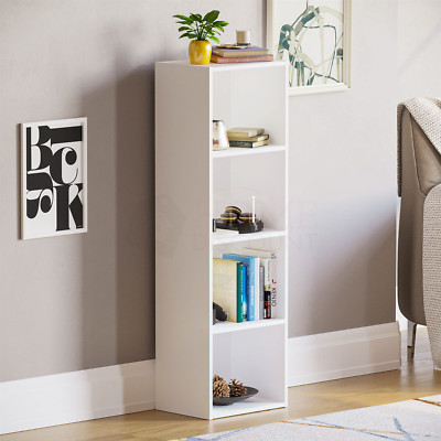Oxford Bücherregal 4-stufig Würfel Regal Aufbewahrung Display Holzständer Möbel weiß