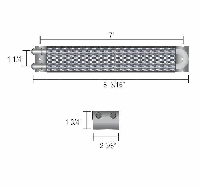 Derale 13210 2 Pasas 8" Serie 7000 Cobre/Aluminio Kit Dirección Asistida Foto 4 de 4