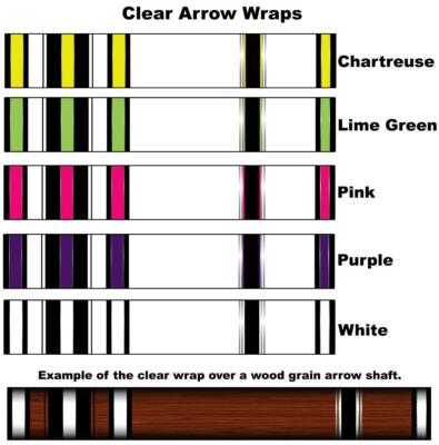 White Water Archery Clear Transparent Traditional 5b Arrow Wraps 15 Pc Pack