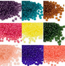 200 Matsuno 6/0 Glass Seed Beads Frosted Translucent  Inside Color Seed Beads