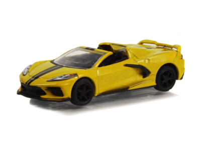 2022 Chevrolet Corvette C8 Convertible - Yellow 1:64 Scale - Greenlight 68010A~