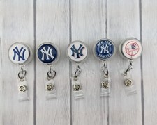 Badge Reel Retractable Id Badge Holder Reel Baseball Yankee Stocking Stuffer