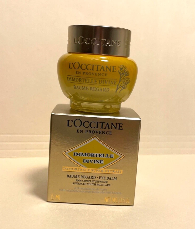 L'OCCITANE Immortelle Divine Eye Balm 15ml/0.5 oz NEW Factory Foil-Sealed Jar - Image 3 of 4