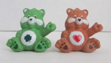 2 VINTAGE 1985 AGC Care Bear Luck Love Key Chain DAMAGED