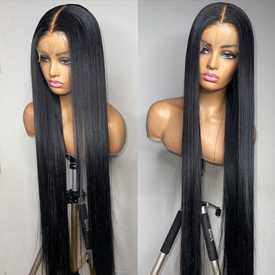 28 30” Long Straight Lace Wigs Glueless Synthetic Wig Pre  display picture 3