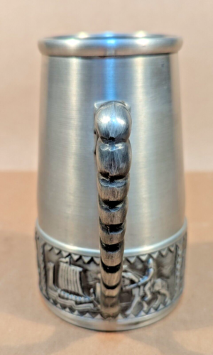 Vintage SNORRE Norsk Zinn 6" Stein 984 Becher Tasse Wikinger Norwegen Metall - Bild 3 von 16