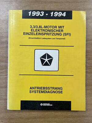 CHRYSLER 3,3/3,8L 1994 WERKSTATTHANDBUCH SYSTEMDIAGNOSE MOTOR SFI 816990406