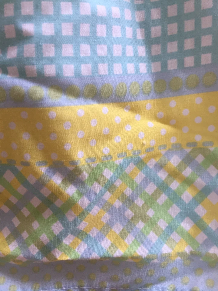 Halo Crib Skirt + 2 Matching Sheets Garden Baby Set Green Blue Striped Boy/ Girl - Image 2 of 4