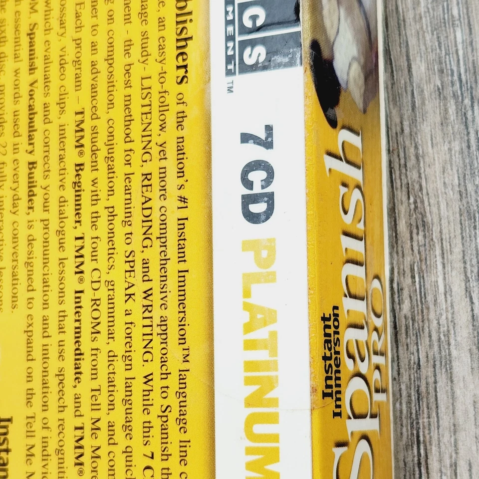 Instant Immersion Spanish Pro 7 CD Platinum Edition Pro Suite Language Software - Image 4 of 4