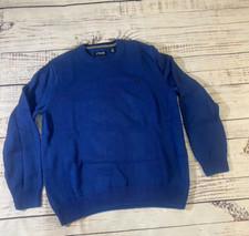 Chaps Blue Jumper Sweater Men's Large Crew Neck Long Sleeve Pullover Outdoor