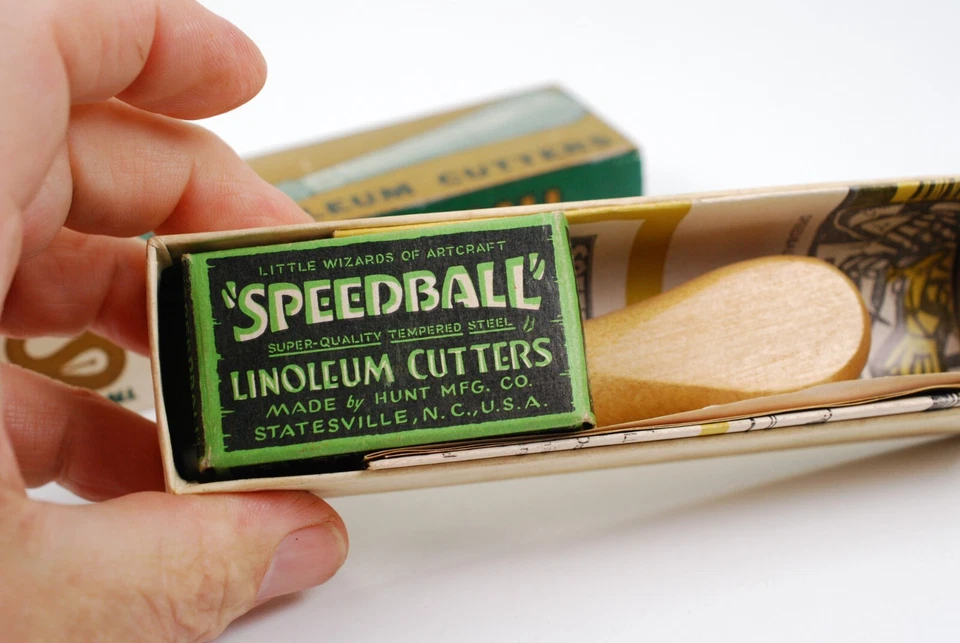 Vintage SPEEDBALL LINOLEUM CUTTER TOOL  - NOS crafting - Image 2 of 4