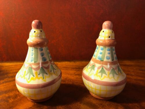 Retired Mackenzie Childs Madison ceramic salt pepper shakers - Picture 1 of 5