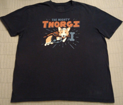 Men's XL Snorg Tees The Mighty Thorgie Funny Dog Graphic T Shirt