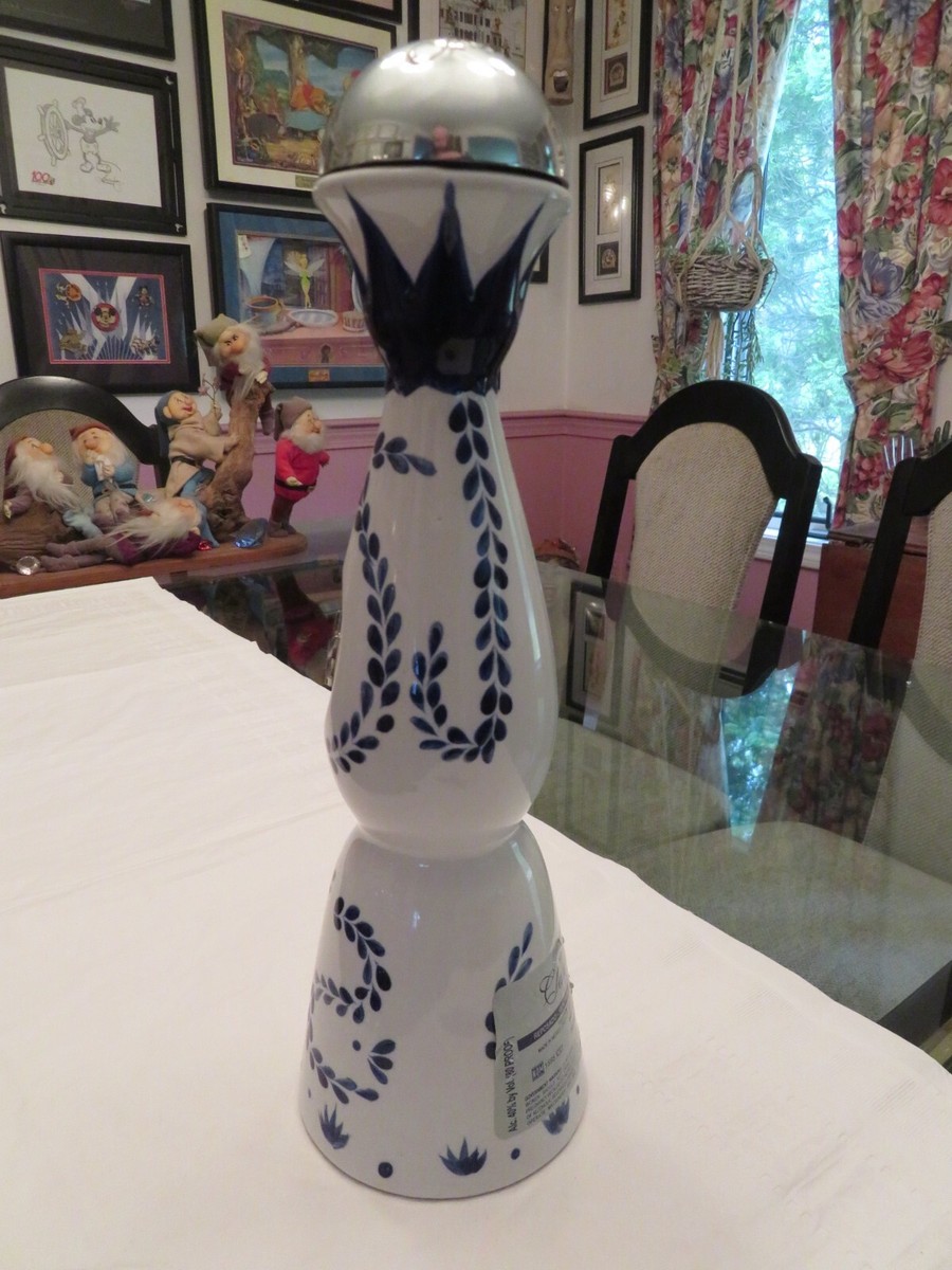 Empty Ceramic Bottle of Clase Azul Reposado Tequila/ Hand Painted