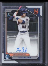 2024 Bowman Draft #CPA-TSN Trey Snyder 1st Chrome Prospect Auto RG15
