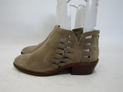Vince Camuto Womens Sz 7.5 M Brown Suede Zip Ankle Fashion Boots Bootie