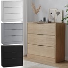 60/80cm Chest of 3 Drawers Compact Storage Bedside Cabinet Bedroom Furniture