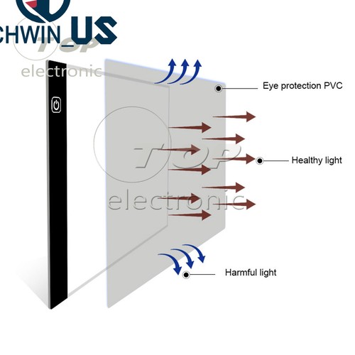 A4 LED Drawing Board Artist Tracing Light Box Stencil Pad Copy Tattoo Craft L3US - Picture 12 of 13