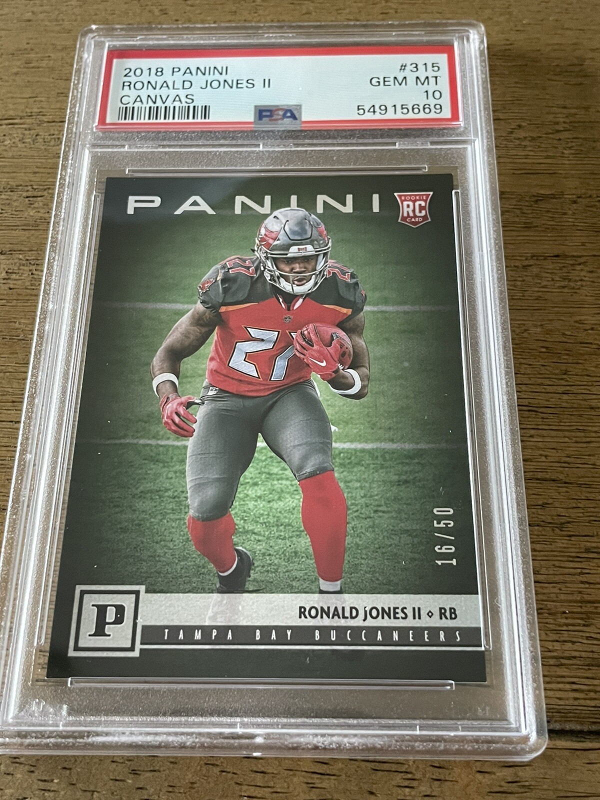 Ronald Jones II Panini #315 Canvas