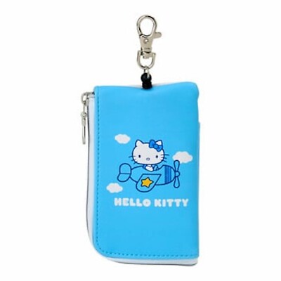 Sanrio Hello Kitty Key & Pass Pouch Airplane Mizuiro