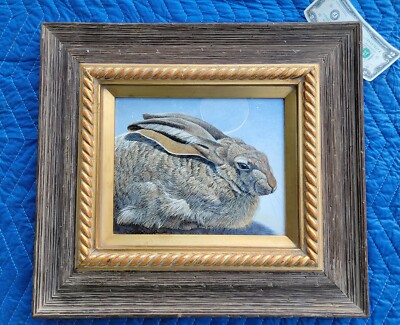 NICHOLAS WILSON Original Gouache Painting-RABBIT/Moon-Arizona | eBay