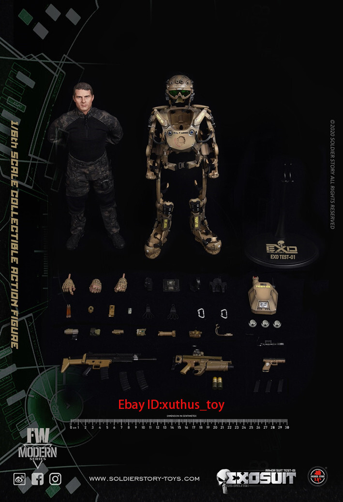 Soldier Story SS122 FW Modern Exo-Skeleton Armor Suit Test01 1/6