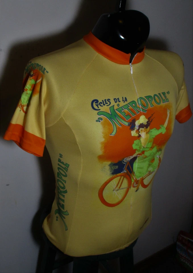 Camiseta deportiva de ciclismo FUNKIER naranja melocotón 3/4 cremallera talla L Foto 3 de 4