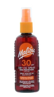 Malibu Sun SPF 30 Non-Greasy Dry Oil Spray for Tanning High Protection Water ...