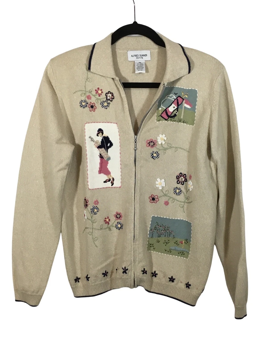 Alfred dunner zip up sweaters sales
