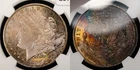 1904-O $1 Morgan Silver Dollar - Rainbow Toning - NGC MS 64 - VIDEO - SKU-B2113