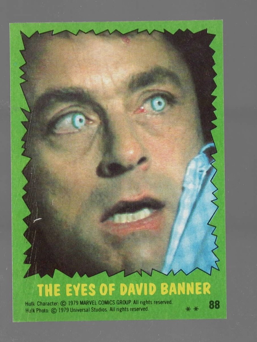 その他 1979 Incredible HULK picture card album 1979 Topps THE INCREDIBLE HULK #88 THE EYES OF DAVID BANNER | eBay