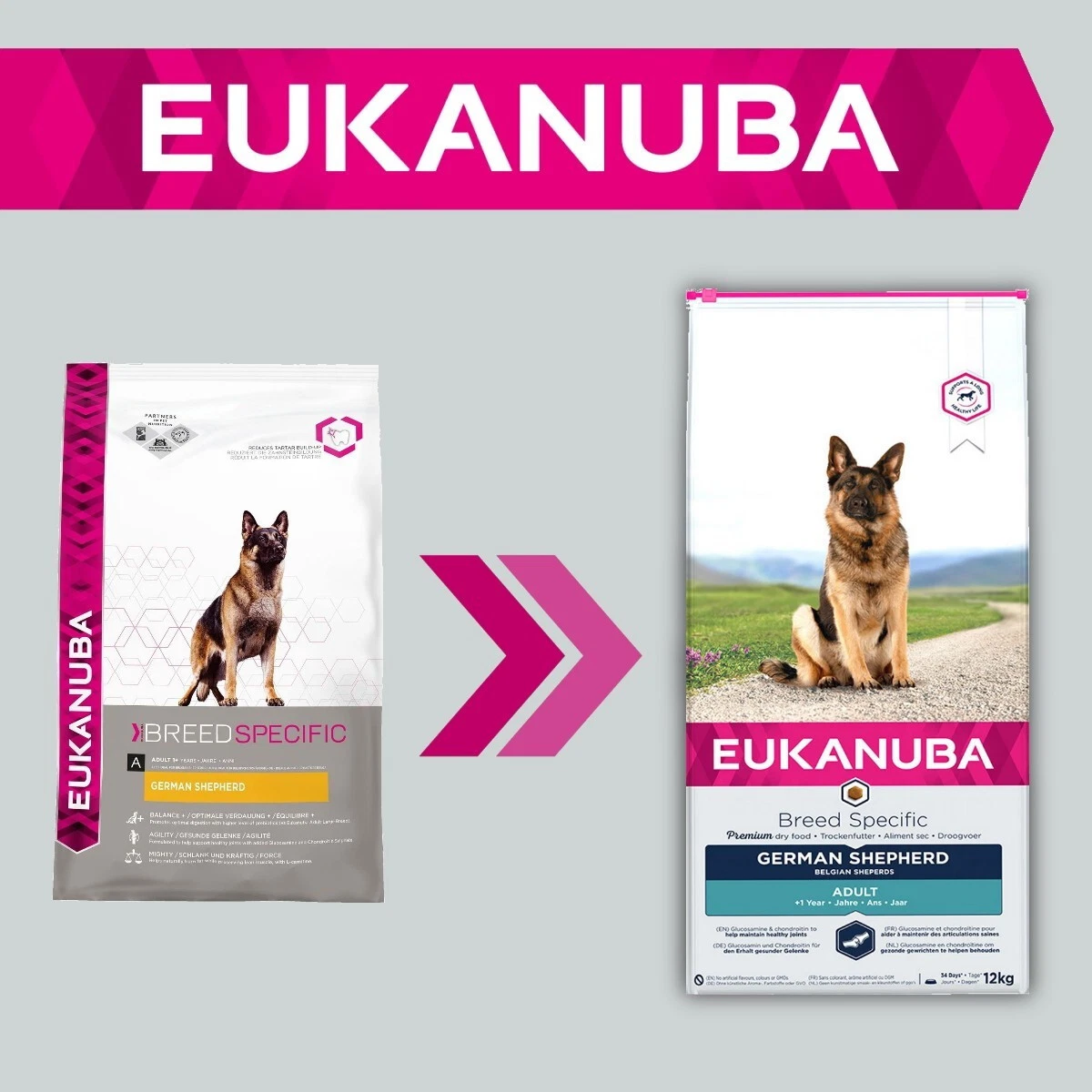 Eukanuba Breed Specific German Shepherd Adult Dry Dog Food 12Kg