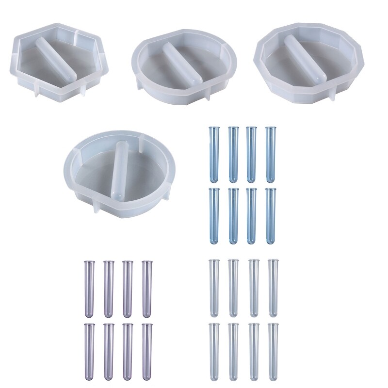 Diy Crystal Epoxy Resin Mold Irregular Test Tube Vase Water Culture Plant Mold