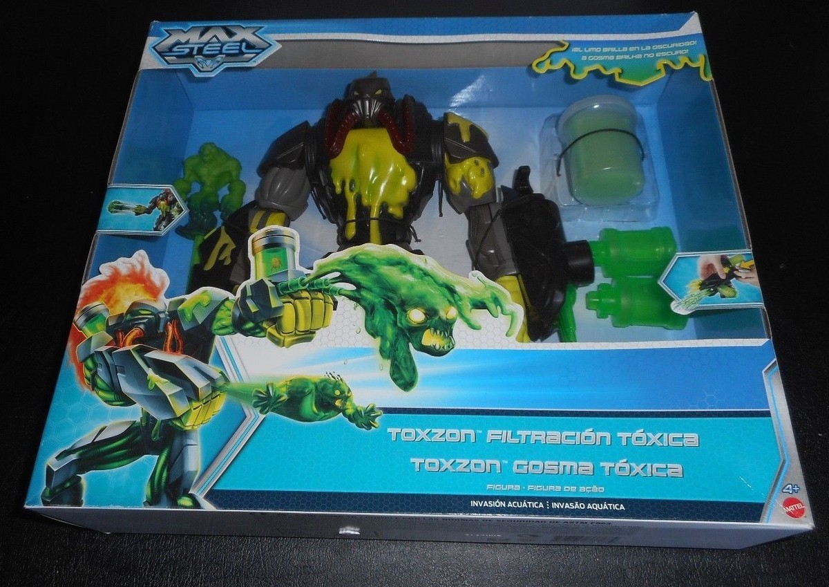 NEW Max Steel Villain TOXZON Shoots Chemicals INVASION EARTH NTEK