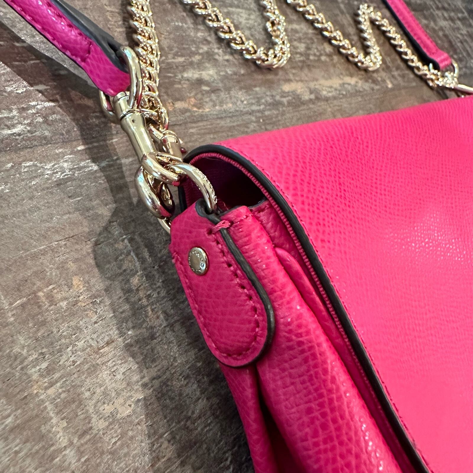 Coach Pink Ruby Crossgrain Leather Crossbody Bag … - image 4