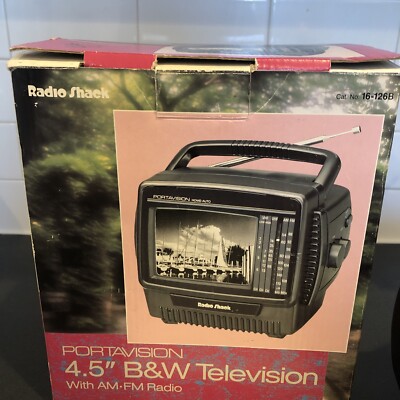 Télé Vintage Portative Audiosonic TC946F - TV / Radio / Réveil, écran Cathodique 5 Pouces