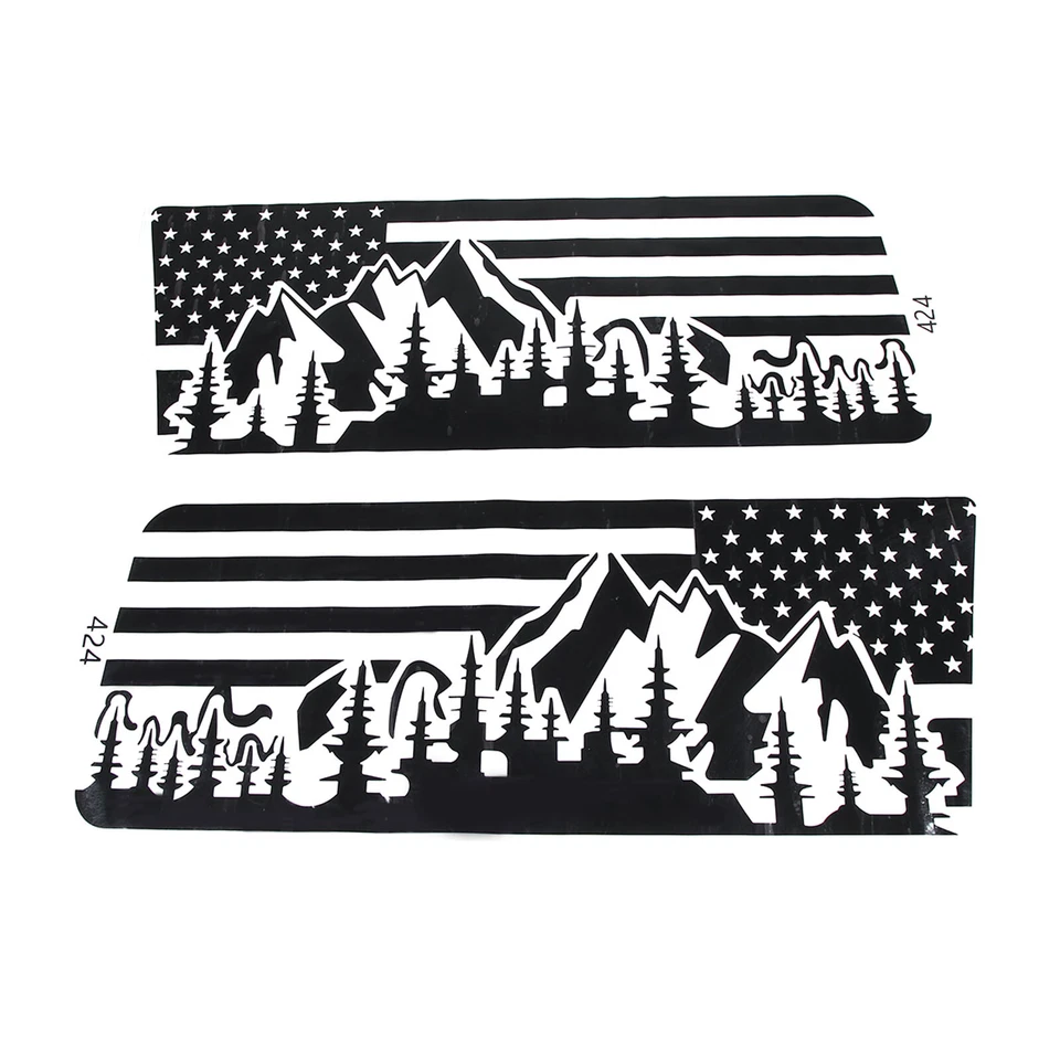 Rear Side Trunk Glass window USA Flag Graphical Decal For Hummer H2 03-09 Foto 2 de 4