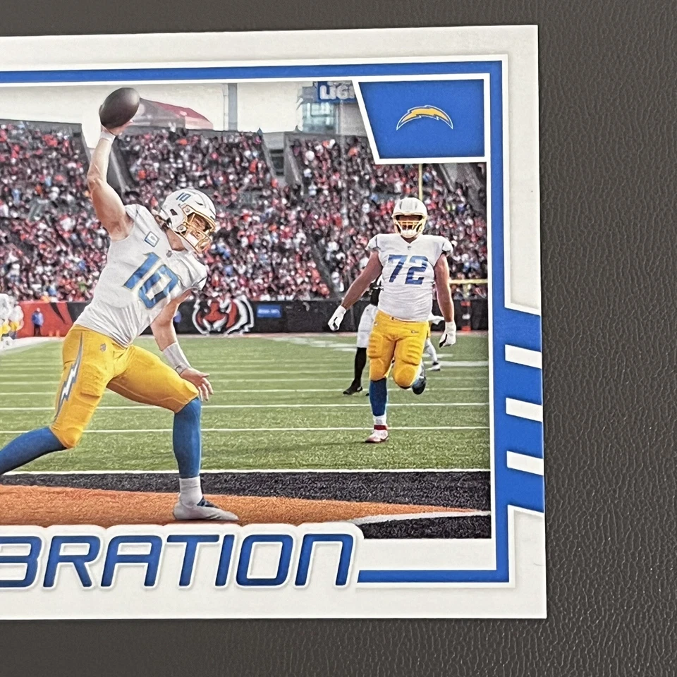 JUSTIN HERBERT 2022 PANINI SCORE CELEBRATION INSERT #C-JH LOS ANGELES CHARGERS - Image 3 of 4