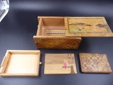 VTG YOSEGI JAPANESE HANDMADE MARQUETRY PUZZLE BOX