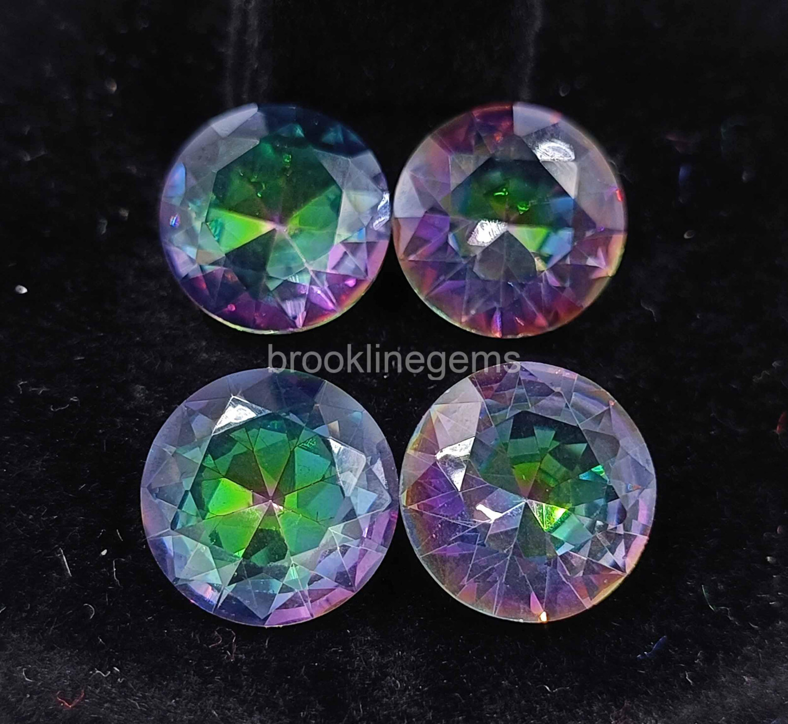 16-18 Ct 4 Pcs Bi-Color Alexandrite Brazil Round Cut Certified Loose ...