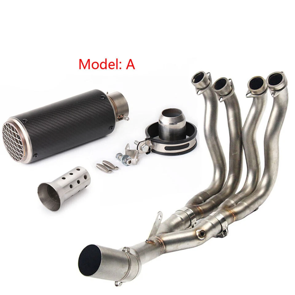 Silenciador de carbono tubo de escape delantero sistema completo para Yamaha R1 2015-2023 MT-10 FZ10 Foto 4 de 4