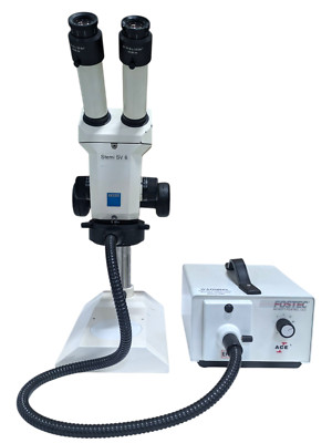 ZEISS STEMI SV6 MICROSCOPE with STAND & Fostec light source