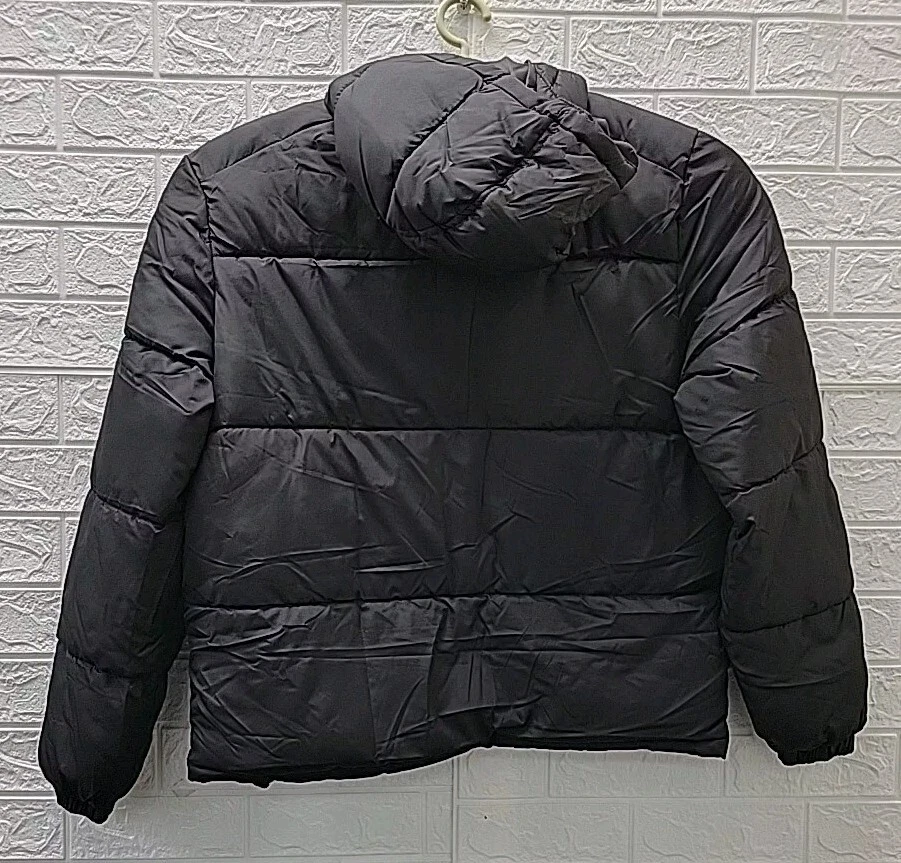 Nueva Chaqueta Brave Soul LDN con Capucha Puffer Cremallera Completa Negra Talla XLarge Foto 3 de 4