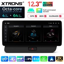 12.3" Android 14 8-Core Car Stereo GPS For Audi Q5 2009-2017 W/ Multimedia Radio