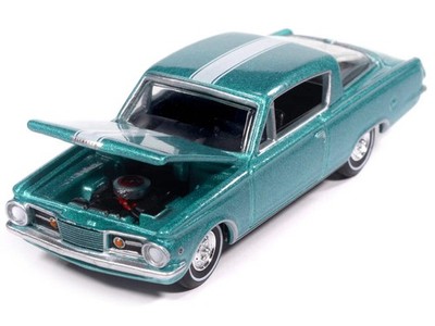 Plymouth Barracuda ミニカー Phantasm 1965 Plymouth Barracuda Formula S Turquoise Metallic with White