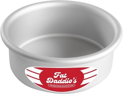 Fat Daddio's PRD-52 Anodized Aluminum Round Cake Pan, 5 x 5 x 2 Inch, Silver 