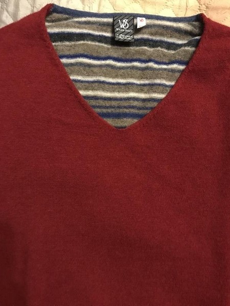 Men White Stuff Sweater Burgundy Wool XL