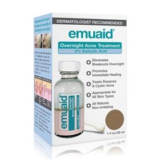 EMUAID Overnight Acne Treatment, Gentle Fast-Acting Solution with Salicylic Acid