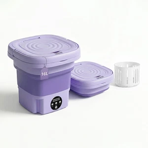 Mini laveuse 16L Lave-linge portable pourpre RV
